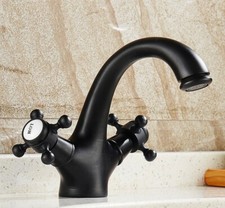 Black oil Antique Brass Single Hole Bathroom Sink Vessel Faucet Mixer Tap 2nf274
