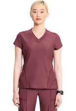Plum Velvet Cherokee Scrubs Infinity GNR8 Kinetic V Neck Top IN706A PLMV
