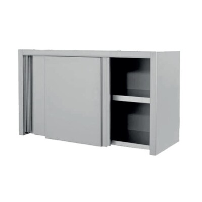 Edelstahl Wandhängeschrank Wandschrank WHS 1000x400x650 Schiebetüren Schrank