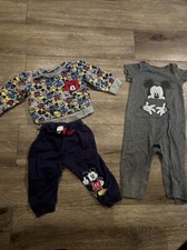 Disney Mickey 18 mos Boys Outfits - Romper And Sweatshirt/sweatpants Lot Of 2