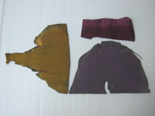 genuine handmade real Stingray Skin Leather Hide pelt scraps 81 grams  LE704 - Afbeelding 1 van 9