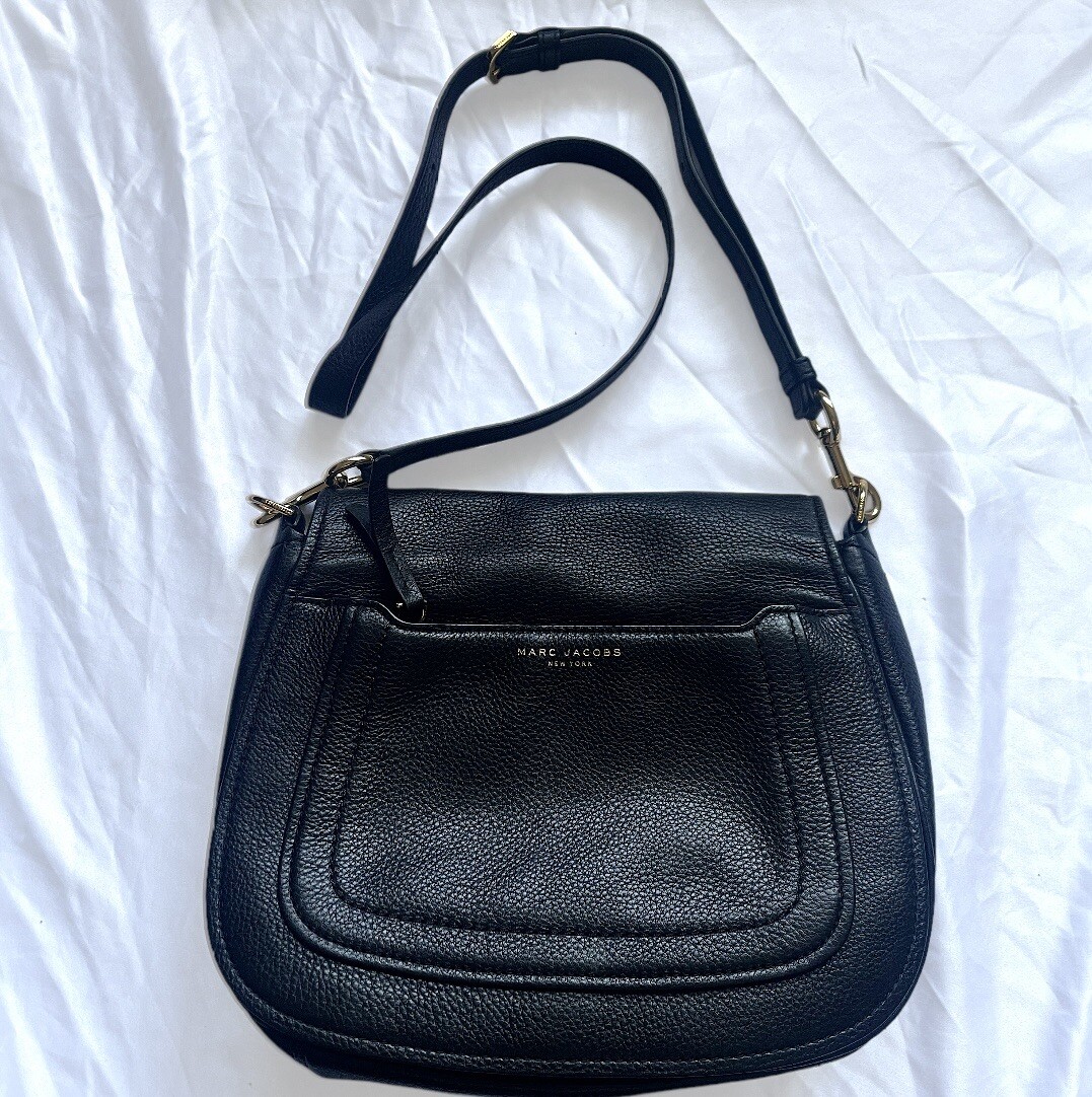 MARC JACOBS Empire City BlackLeather Crossbody Bag Gem
