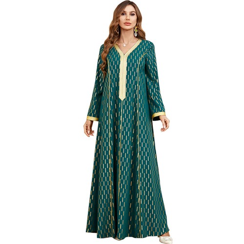 Muslim Floral Kaftan Islamic Women Maxi Dress Ramadan Dubai Caftan Moroccan Gown - Picture 176 of 216