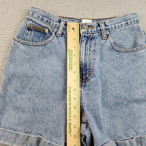 VTG Calvin Klein Denim Mom Shorts Womens 8 Blue Stone Wash High Rise 90s Cuffed - Picture 6 of 12