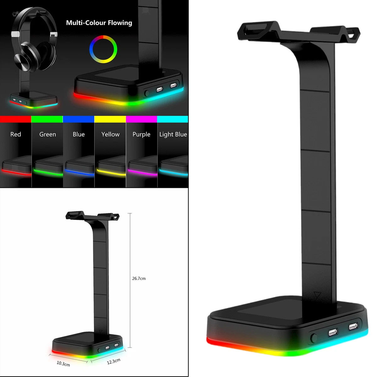 Gaming desk with headset holder deals