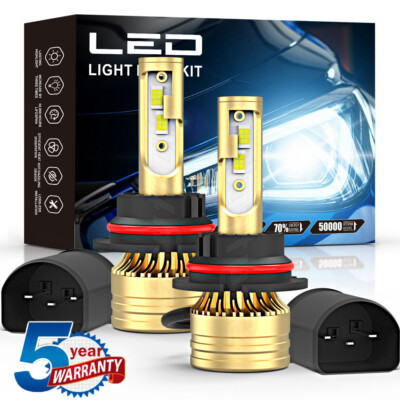 HB5 9007 LED Headlights 360000LM LED Lights Bulbs Kit High Low Beam Super Bright