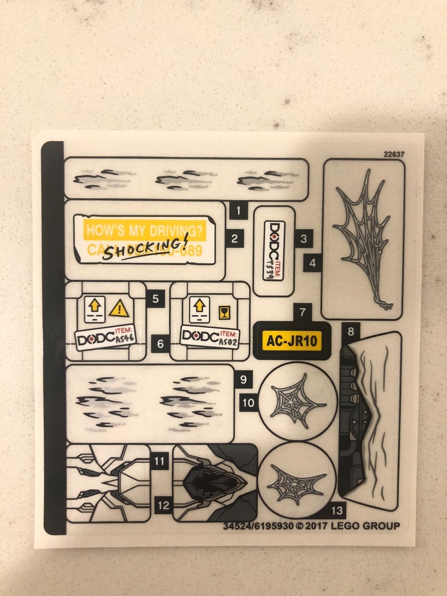 LEGO STICKER SHEET for 76083 Beware the Vulture, New & Genuine! | eBay