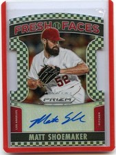 2015 PANINI PRIZM #3 MATT SHOEMAKER AUTOGRAPH REFRACTOR #50/75, ANAHEIM ANGELS