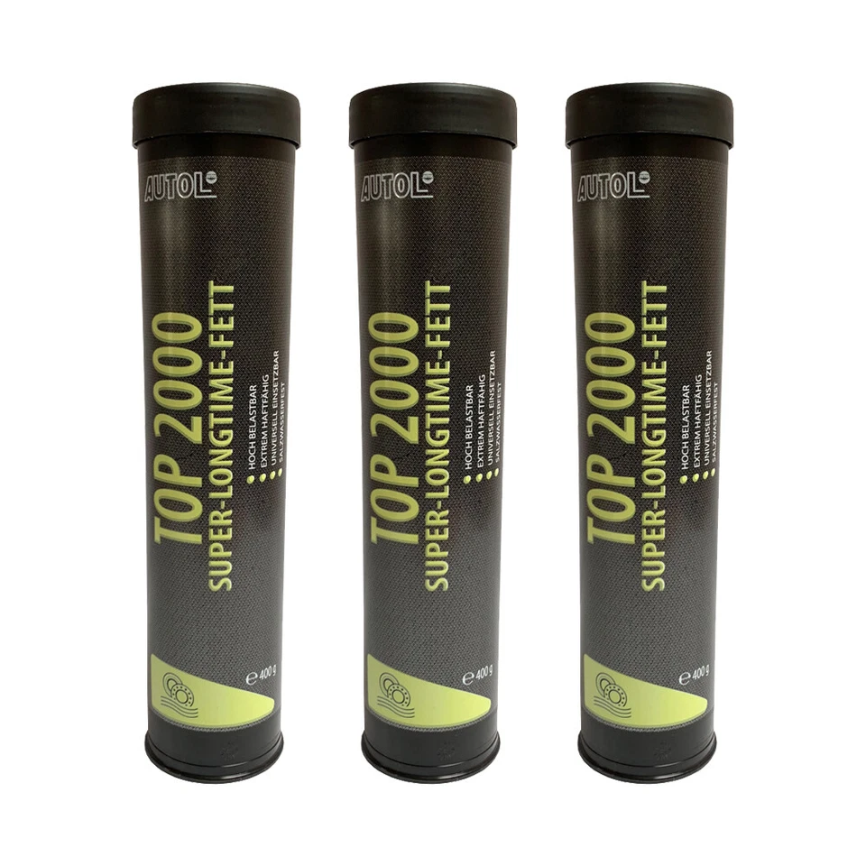 Autol Top 2000 Super Longtime Fett 3 x 400 gr Kartusche KP 2 K-30 DIN 51 825 T.3