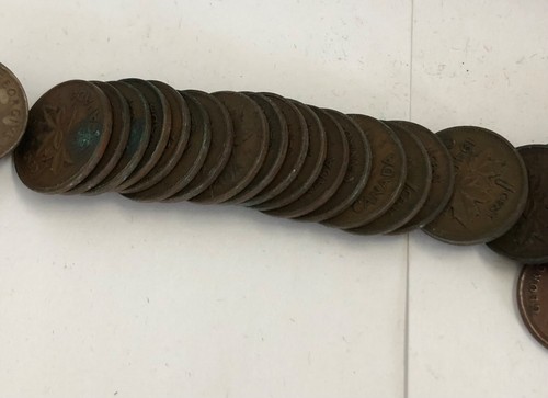 2 X 1941 CANADIAN PENNY ROLLS ORIGINAL WRAPPERS. COINS UNCLEANED AND UNRUBBED - Picture 12 of 14