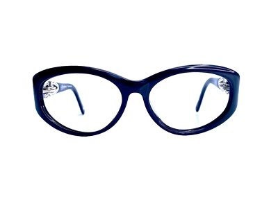 BRIGHTON Vintage Maxey‎ Black Sunglasses A11333-130 Brighton Handmade Eyeglasses Oval Black Silver Temple Maxey  main image 2