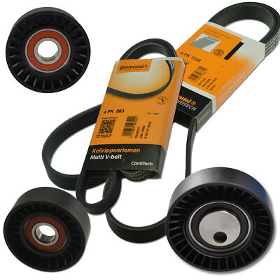 CONTI Keilrippenriemen 6PK1538 + Rollen XXL f. BMW 3er E46 5er E39 M54 mech. 02>