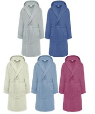 Accappatoio Spugna Nido D'ape Uomo Donna Puro Cotone Con Tasche Cappuccio