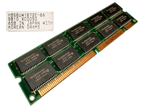RAM Hitachi 128MB (1x - 128MB) HB56UW1672E-6A 168-pin ECC - Bild 2 von 2