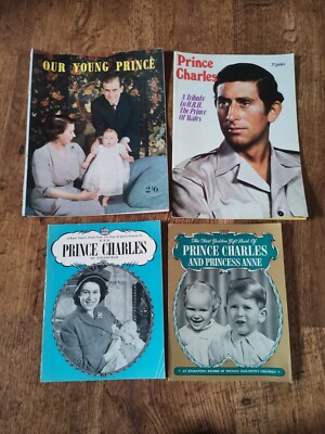Vintage Prince / King Charles Souvenir Booklet Konvolut - Queen - Krönung 