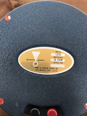 JBL Blue Vintage Signature Speaker Model LE85 - 16 OHMS | eBay