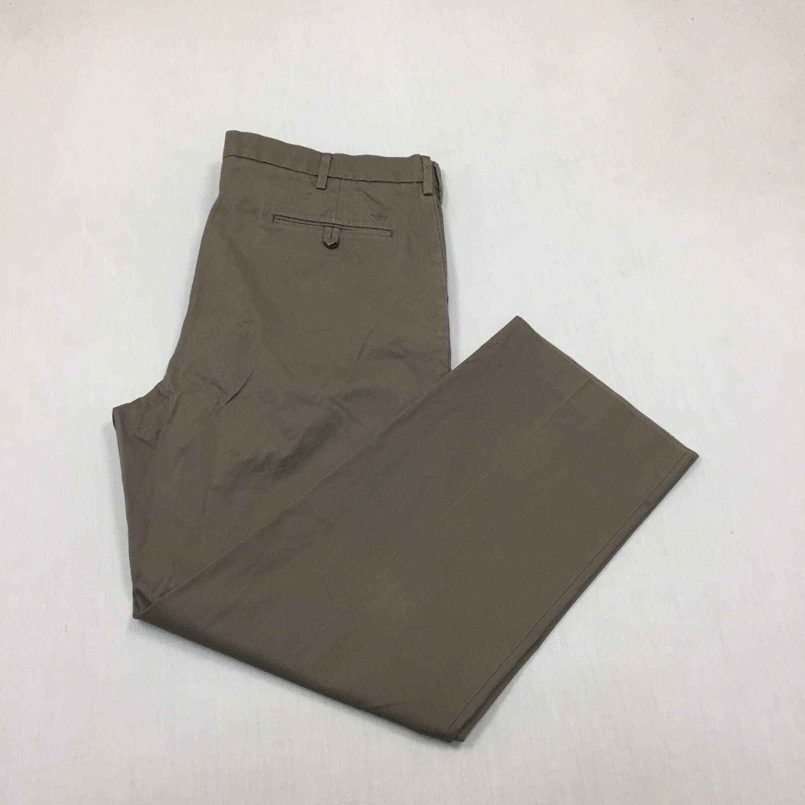 Dockers Chino Trousers Cotton Pants Straight Fit Mens Size 40W 30L Brown