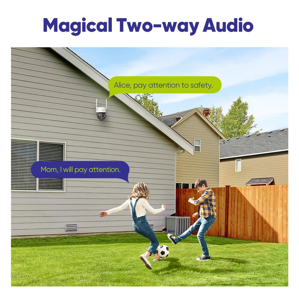 SANNCE Wireless 3MP PT Security IP Camera Color Night Vision Two Way Audio WIFI - Image 4 of 4