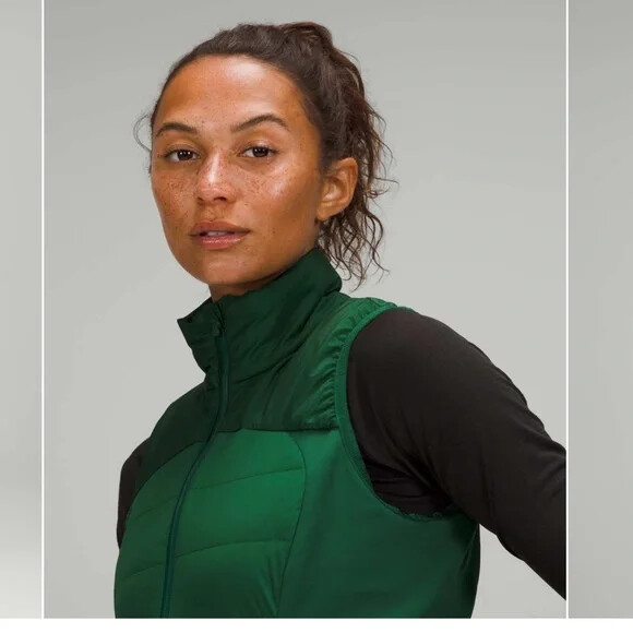 New Lululemon Down For It All Vest Everglade Green Size 6-LW4BY8S