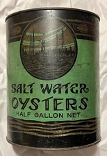 ( Charles Chas Neubert ) MD.39 Baltimore MD Maryland oyster can tin