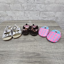Lot of 3 Infant Girl Shoes Size 6-9 Months
