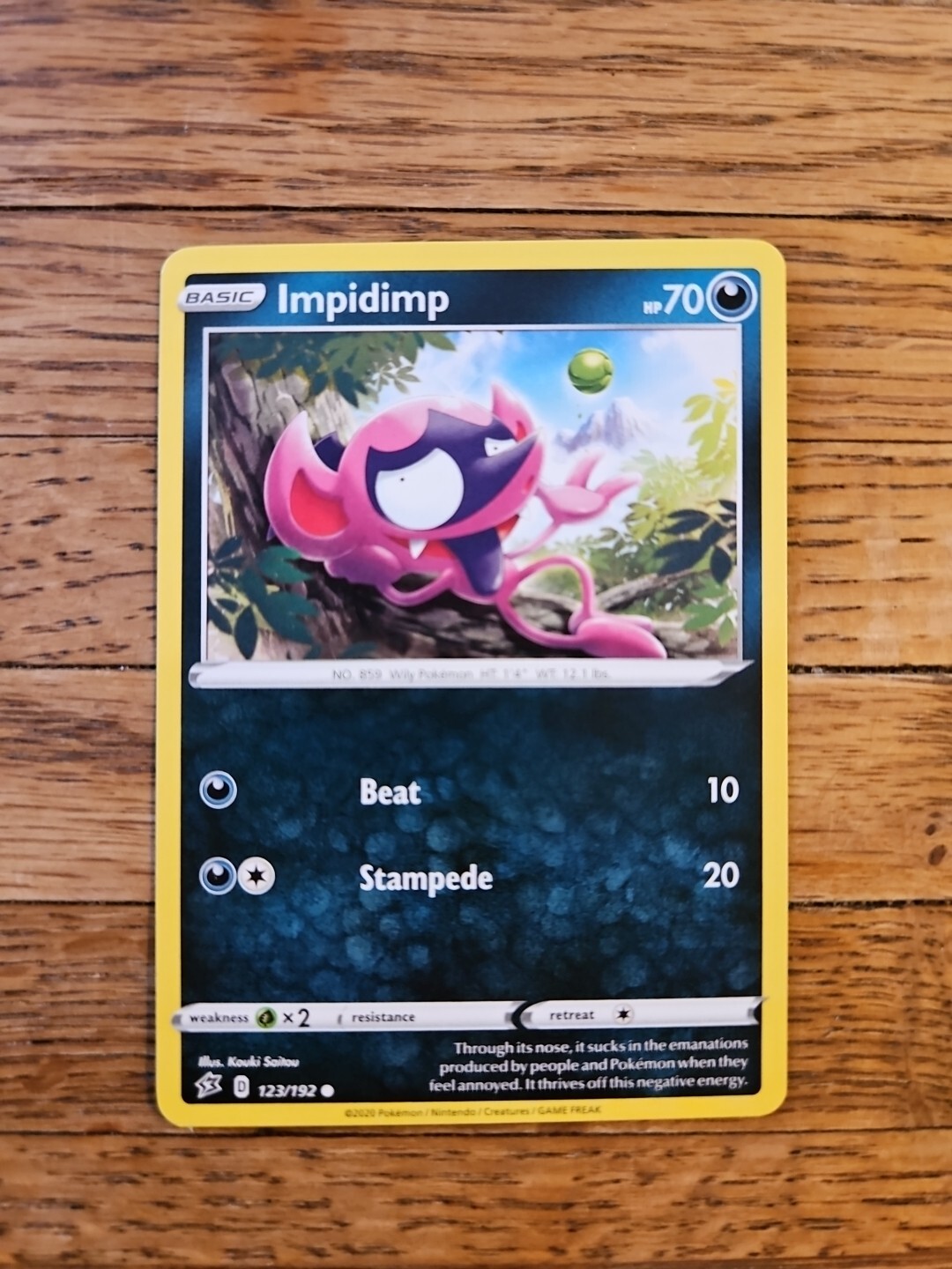Pokemon TCG Rebel Clash Card | Impidimp 123/192 Common