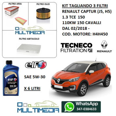 KIT TAGLIANDO 4 FILTRI PER CAPTUR... - Panariello Ricambi - Foto 10