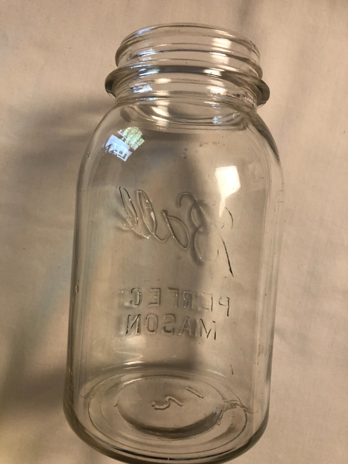 Vintage Ball Perfect Mason Quart Jar Clear, round 19231933 eBay