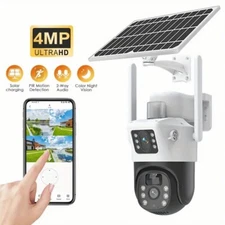 Sansco WIFI 4MP Wireless Solar Camera Outdoor Night Vision Security Surveillance