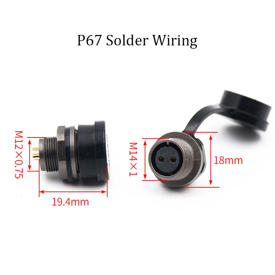 WEIPU ST12 Waterproof Aviation Cable Connector 2Pin~9Pin Male/Female Plug Socket - Image 4 of 4