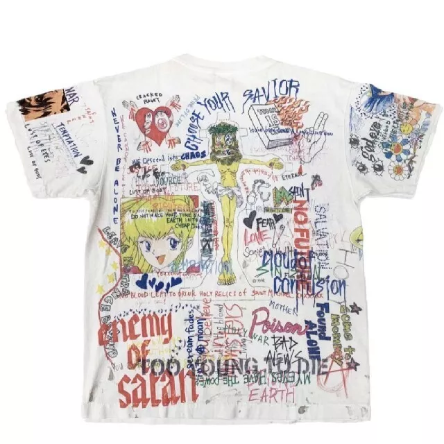 Saint Michael x Takashi Murakami Collaboration 21AW Graff T-shirt Men's XL NEW