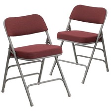 Flash Furniture HERCULES Series Premium Metal Folding Chair Upholstered 2 Pack
