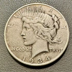 1934 Philadelphia Peace 90% Silver Dollar - PCGS Survival Estimate 60,000