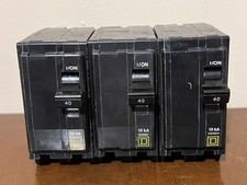 Square D QO240 Two Pole Circuit Breaker 40 A Qty 3 