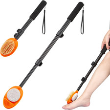 Foot Scrubber with Pumice Stone, 3 in 1 Adjustable Aluminum Tube 15 -28 Shower