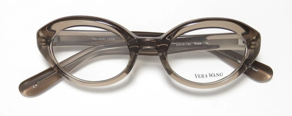 NEW VERA WANG LUXE ROSIE GLASSES FULL-RIM GRAY JAPAN OL PLASTIC WOMENS 45-19-135 - Image 2 of 4