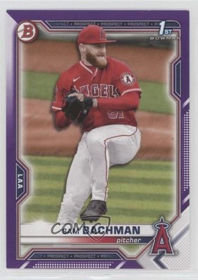 2021 Bowman Draft Purple 66/250 Sam Bachman #BD-196 6wp