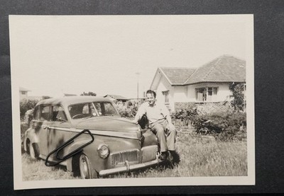 Foto Kapstadt Südafrika Studebaker Auto Kennzeichen 1951 Mann Schild Kfz Wagen