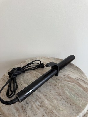 Hot Tools - Black 1in Ceramic Curling Iron with Clamp, Swivel Cord, 450°F, 60W