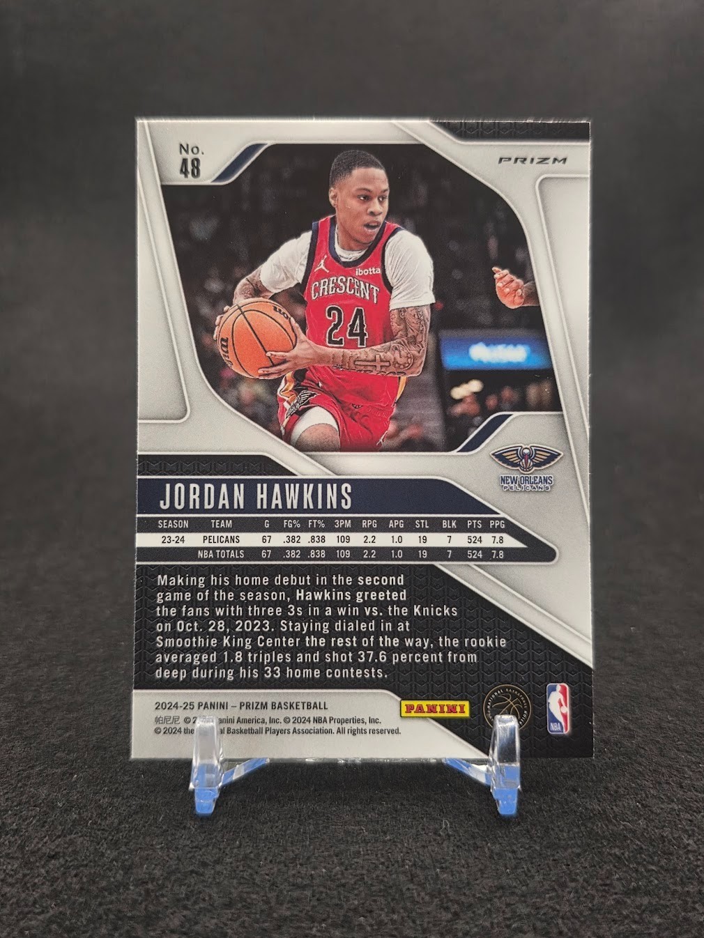 2024-25 Panini Prizm #48 Jordan Hawkins Silver Prizm Pelicans thumbnail 2