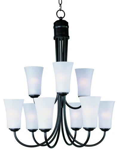 Maxim 10046FTOI Logan 28.5" 9-Light Multi-Tier Chandelier in Oil Rubbed Bronze - Picture 1 of 2