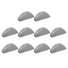 Woodruff Keys, 10pcs Steel 5mm Width x 10mm Height x 25mm Diameter