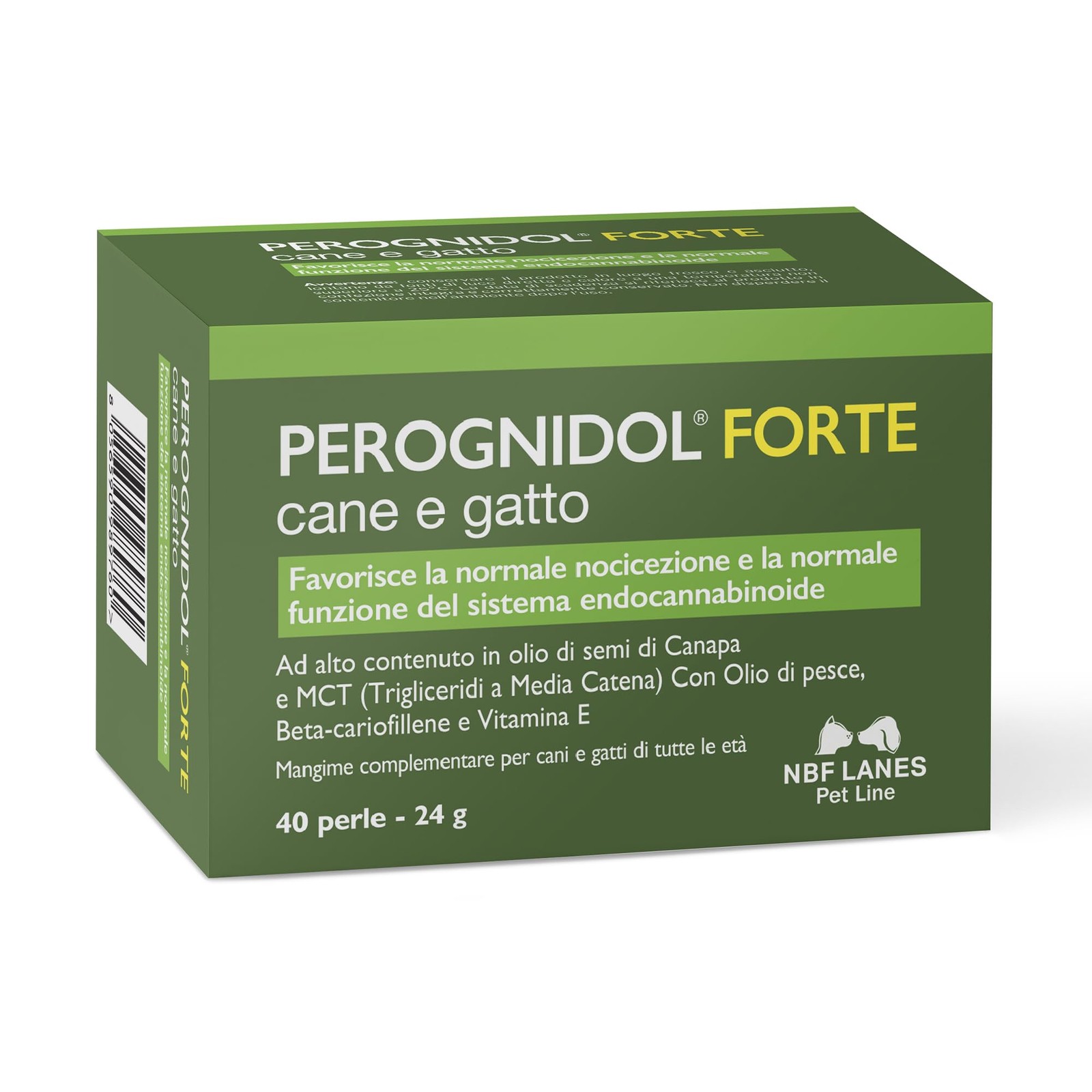 NBF Lanes Perognidol FORTE Cane e Gatto 40 perle Favorisce la Normale
