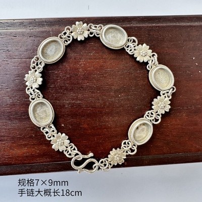 Copper Silver Plated Bracelet Inlaid with Temperature Sensitive Color Change
