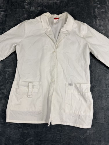 Dickies Mens White Lab Coat LARGE