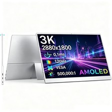 16-Inch OLED Portable Monitor 3K HDR Display 120Hz Gaming Monitor Travel Screen