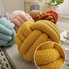 Soft Knot Ball Cushion Round Plush Throw Pillow Home Sofa Couch Bed Decoration
