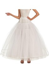 Women's Wedding Crinoline Slip Gown Underskirt White Bridal Petticoat Sz 2-12