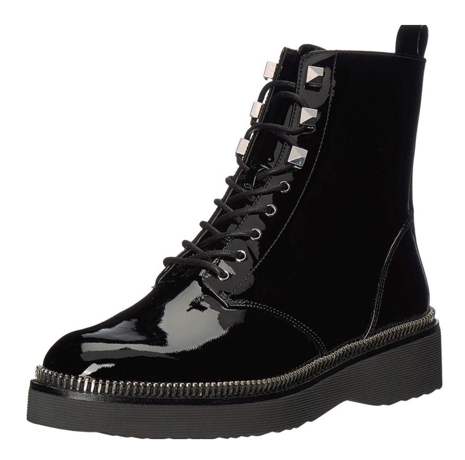 New Michael Kors Women's Haskell Patent Leather Combat Bootie