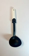 Vintage Ekco Ladle Spoon Stainless Black And White Handle Serving 13” EUC
